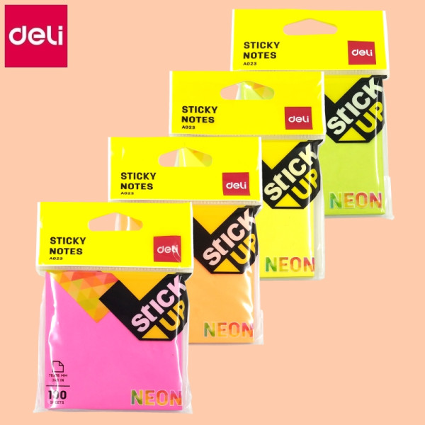 Giấy nhớ 3x3 (100 tờ) (Neon) (A02302) (Deli)